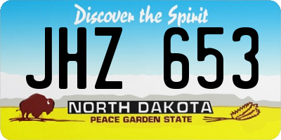 ND license plate JHZ653
