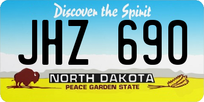 ND license plate JHZ690