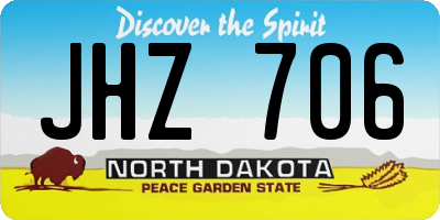 ND license plate JHZ706