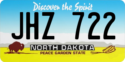 ND license plate JHZ722