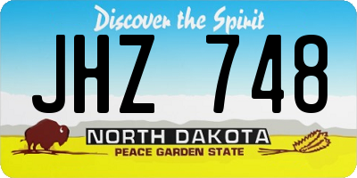 ND license plate JHZ748