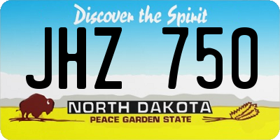 ND license plate JHZ750