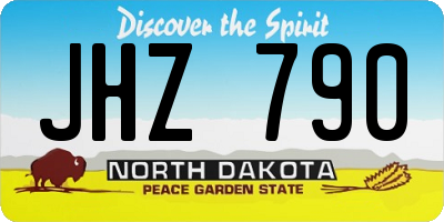 ND license plate JHZ790