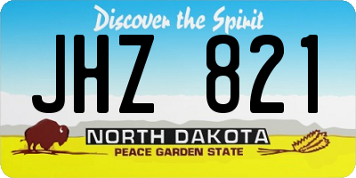 ND license plate JHZ821