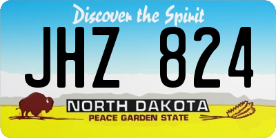 ND license plate JHZ824
