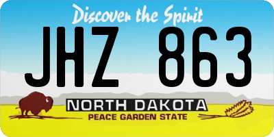 ND license plate JHZ863
