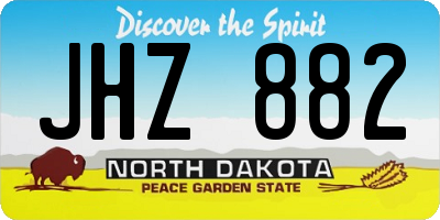 ND license plate JHZ882
