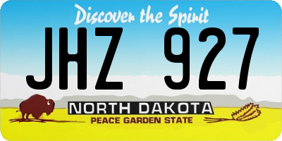 ND license plate JHZ927
