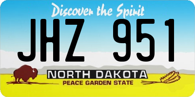 ND license plate JHZ951