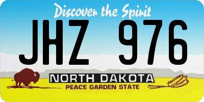 ND license plate JHZ976