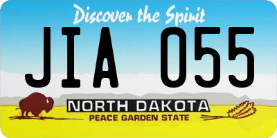 ND license plate JIA055