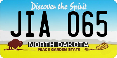 ND license plate JIA065