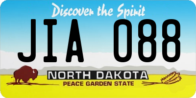ND license plate JIA088