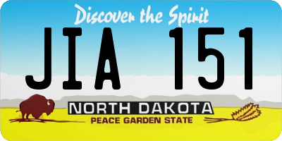 ND license plate JIA151