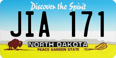 ND license plate JIA171