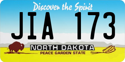 ND license plate JIA173