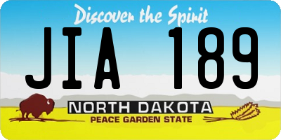 ND license plate JIA189