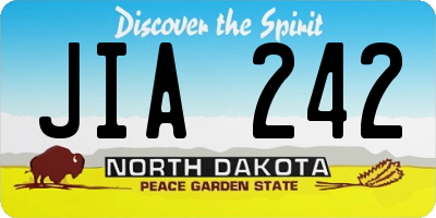 ND license plate JIA242