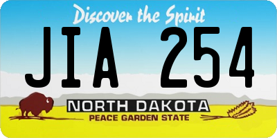 ND license plate JIA254