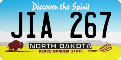 ND license plate JIA267