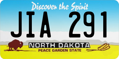 ND license plate JIA291