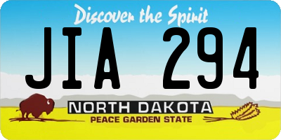 ND license plate JIA294