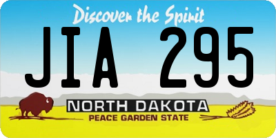 ND license plate JIA295