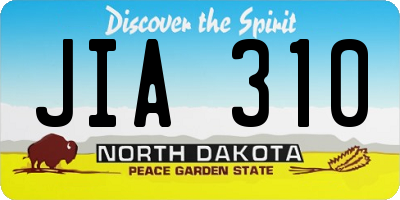 ND license plate JIA310
