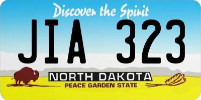 ND license plate JIA323