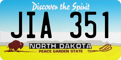 ND license plate JIA351
