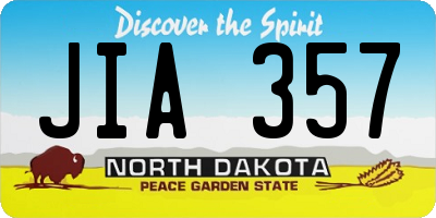 ND license plate JIA357