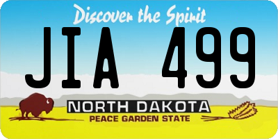 ND license plate JIA499