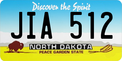 ND license plate JIA512