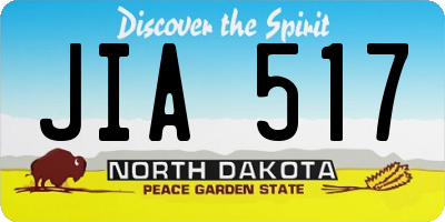 ND license plate JIA517