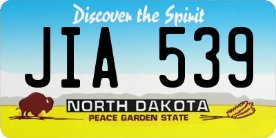 ND license plate JIA539