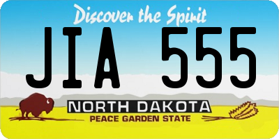 ND license plate JIA555