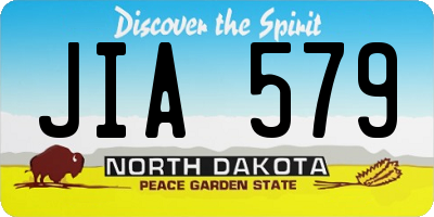 ND license plate JIA579