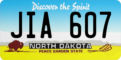 ND license plate JIA607