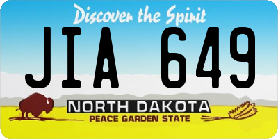 ND license plate JIA649