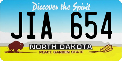 ND license plate JIA654