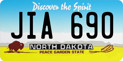 ND license plate JIA690