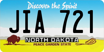 ND license plate JIA721