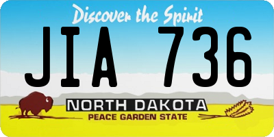 ND license plate JIA736