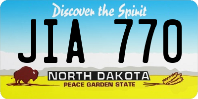 ND license plate JIA770