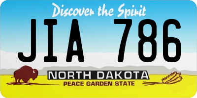 ND license plate JIA786