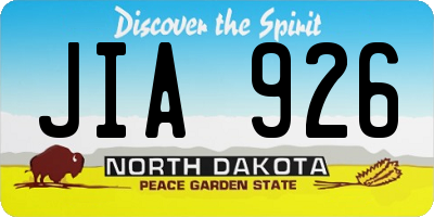 ND license plate JIA926