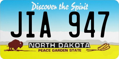 ND license plate JIA947