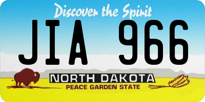 ND license plate JIA966