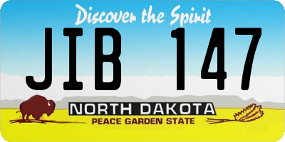 ND license plate JIB147
