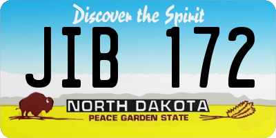 ND license plate JIB172